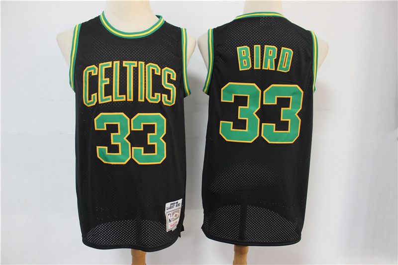 Men Boston Celtics 33 Bird Black Classic retro Limited Edition NBA Jersey